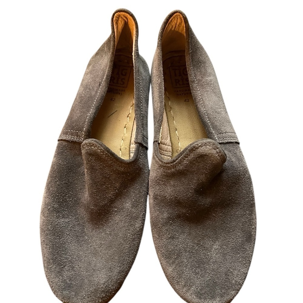 Tigris Men's Gray Suede Slip-On Shoes, size 42